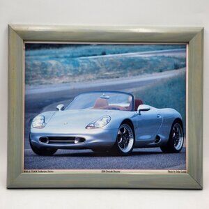 Vintage 1996 Porsche Boxster John Lamm Road & Track Enthusiast Series Framed